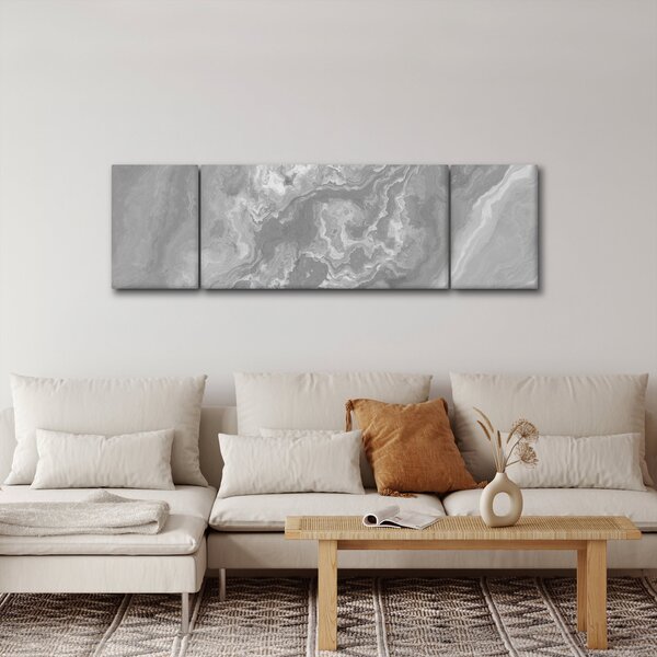Obraz - Mramor v černobílé (170x50 cm)