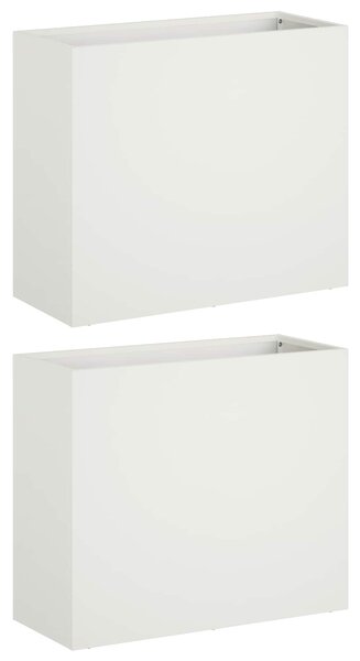 Zahradní pěstebník 2 ks Bílá 50 x 20 x 40 cm