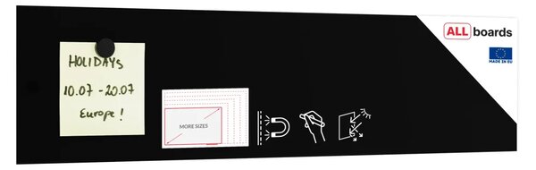 Bezrámová magnetická křídová tabule magnetický panel SLIMboard 60x15 cm, NFCH60x15