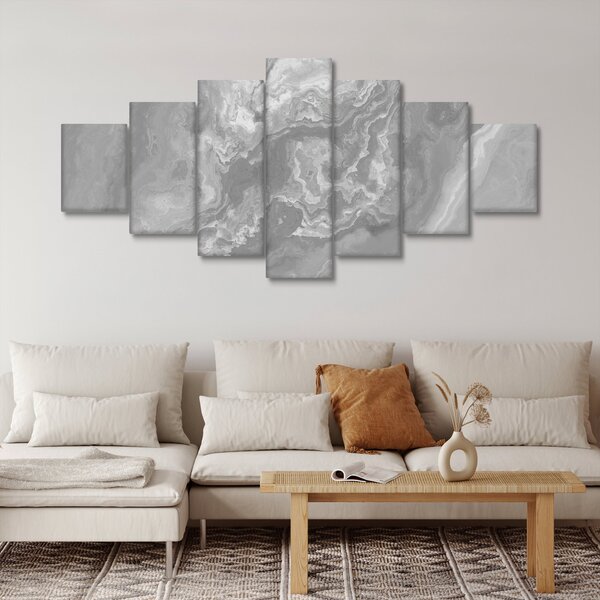 Obraz - Mramor v černobílé (210x100 cm)