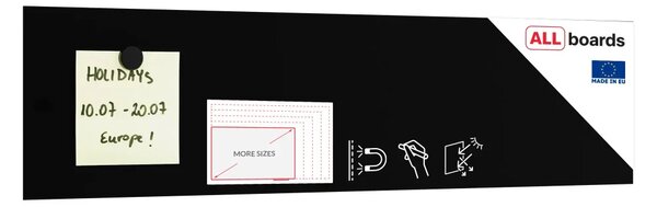 Bezrámová magnetická křídová tabule magnetický panel SLIMboard 60x15 cm, NFCH60x15