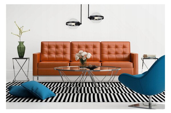 Light for home - Moderní lustr na tyči s dvěma skleněnými stínidly RING 2340/2/B, 2x60W, E27, Černá