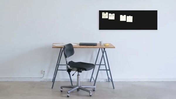 Bezrámová magnetická křídová tabule magnetický panel SLIMboard 90x30 cm, NFCH90x30