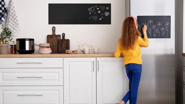 Bezrámová magnetická křídová tabule magnetický panel SLIMboard 90x30 cm, NFCH90x30