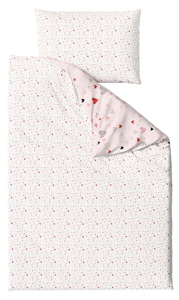 Krepové povlečení do postýlky Renforcé LOVITA růžové Rozměr povlečení: 45 x 65 cm | 90 x 140 cm