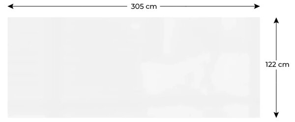 Magnetická tabule SLIMboard bezrámová smazatelná za sucha 305x122 cm, PME305x122