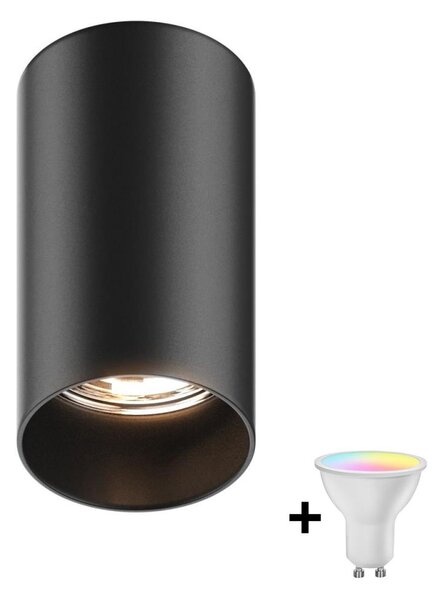 Zuma Line 92680-N - LED RGBW Stm. bodové svít. TUBA 1xGU10/4,8W/230V černá + DO