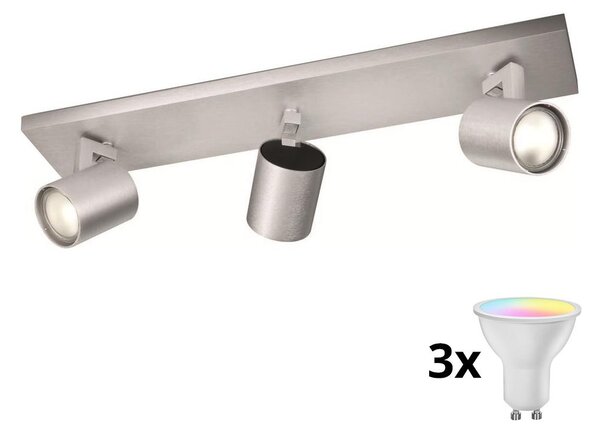 Philips 53093/48/12 - LED RGBW Stm. bodové svít. RUNNER 3xGU10/4,8W/230V chrom+DO