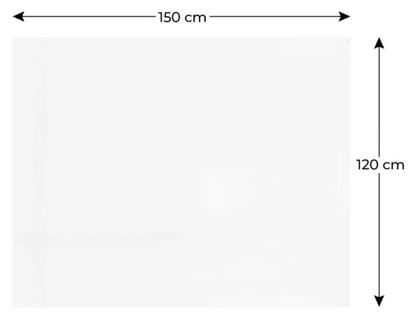 Magnetická tabule SLIMboard bezrámová smazatelná za sucha 150x120 cm, PME150x120