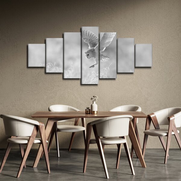 Obraz - Sova v poli (210x100 cm)