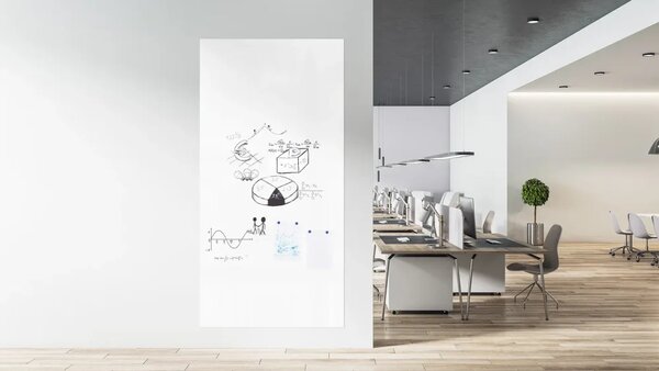 Magnetická tabule SLIMboard bezrámová smazatelná za sucha 240x120 cm, PME240x120