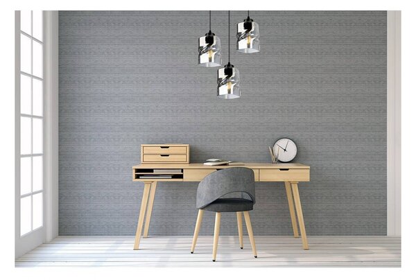Light for home - Moderní LED závěsné svítidlo se skleněnými stínidly NIKI 2195/3/OW, 3x60W, E27, Černá