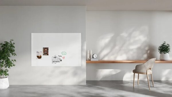 Magnetická tabule SLIMboard bezrámová smazatelná za sucha 180x120 cm, PME180x120