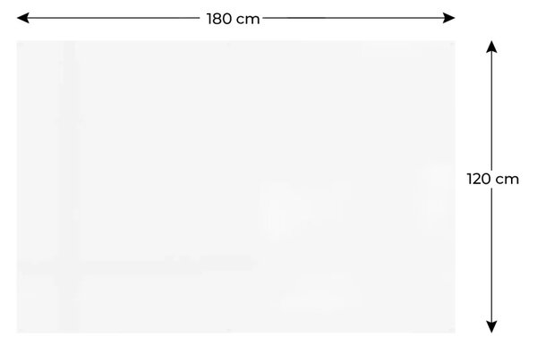 Magnetická tabule SLIMboard bezrámová smazatelná za sucha 180x120 cm, PME180x120