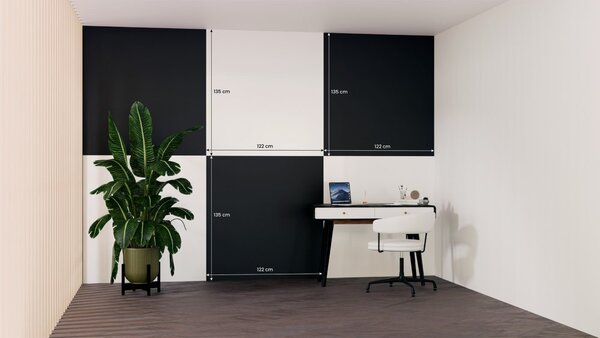 Magnetická tabule SLIMboard bezrámová smazatelná za sucha 90x30 cm,PME90x30