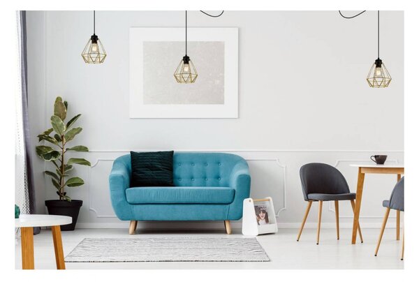 Light for home - Elegantní závěsné svítidlo SPIDER NUVOLA GOLD 2034/1, zlaté kovové stínidlo, 1x60W, E27, černá, zlatá