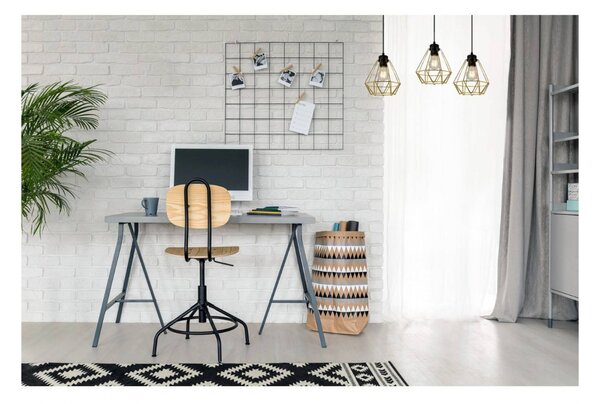 Light for home - Elegantní závěsné svítidlo SPIDER NUVOLA GOLD 2034/3, zlaté kovové stínidlo, 3x60W, E27, černá, zlatá