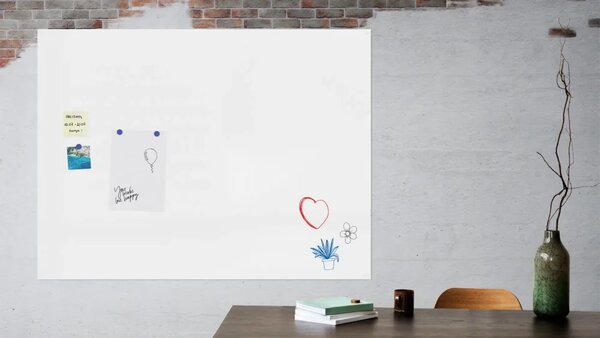Magnetická tabule SLIMboard bezrámová smazatelná za sucha 90x60 cm,PME90x60
