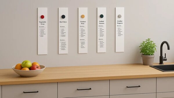 Magnetická tabule SLIMboard bezrámová smazatelná za sucha 60x15 cm,PME60x15