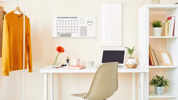 Magnetická tabule SLIMboard bezrámová smazatelná za sucha 60x30 cm,PME60x30