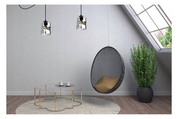 Light for home - Moderní závěsné svítidlo se skleněným stínidlem SPIDER NIKI 2195/1, E27, Černá
