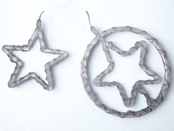 Vnitřní LED vánoční závěs - hvězdy, 3m, 130 LED, různé barvy na výběr Barva: Teplá bílá