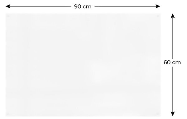 Magnetická tabule SLIMboard bezrámová smazatelná za sucha 90x60 cm,PME90x60