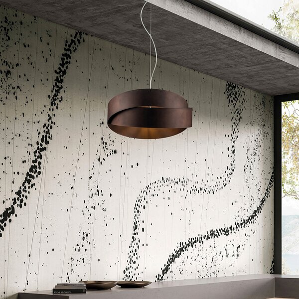 Light for home - Moderní závěsná lampa BL207-2-BR Astro, 2 X 60 Watt Max, grafitová hnědá, 2 X 60 W, E27, Grafitová hnědá