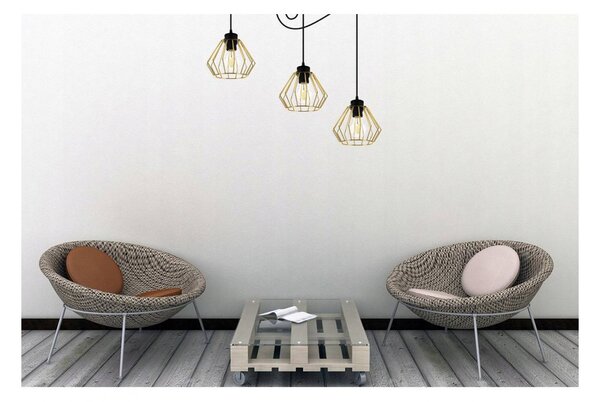 Light for home - Nastavitelné závěsné svítidlo SPIDER SANTOS 2213/3, E27, Černá