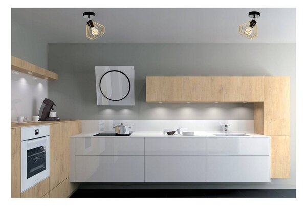 Light for home - Moderní stropní svítidlo s drátěným stínidlem ve stylu loft SANTOS 2211/1, E27, Zlatá