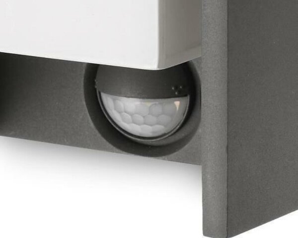 Venkovní nástěnné svítidlo s pohybovým senzorem Philips Bridge 8719514385429 E27 1x42W IP44 230V antracitové