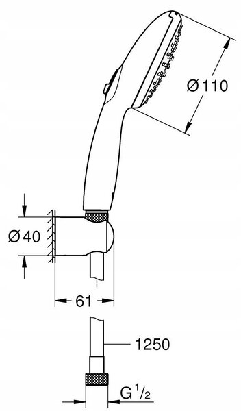 Nástěnný Sprchový set Grohe Tempesta 110
