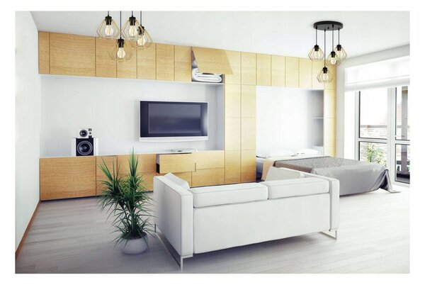 Light for home - Závěsná lampa Loft se stínidly ve tvaru zlatých diamantů SANTOS 2213/4/OW, E27, Zlatá