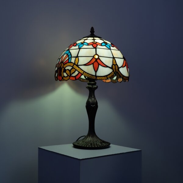 Brilagi - Tiffany vitrážová stolní lampa MIRABELLA 1xE27/60W/230V