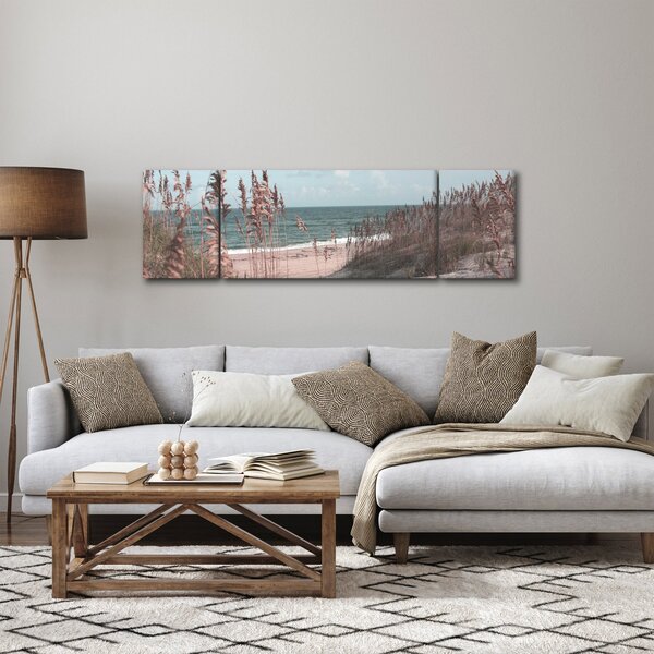 Obraz - Růžová pláž (170x50 cm)