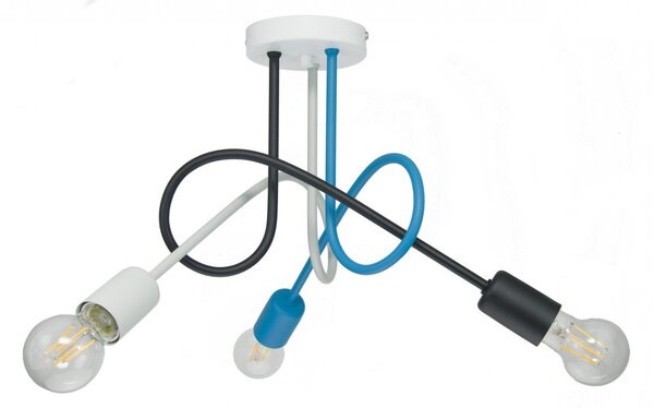 Light for home - Závěsné svítidlo 1001/3M4 MONDO, 3xE27/60W, tyrkysová, černá, šedá, 3x60W, E27, tyrkysová, černá, šedá