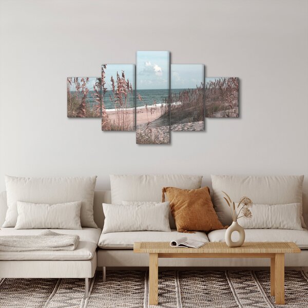 Obraz - Růžová pláž (125x70 cm)