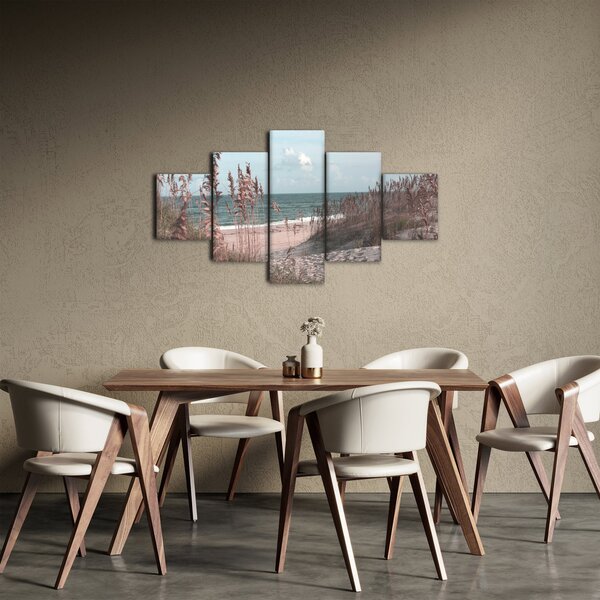 Obraz - Růžová pláž (125x70 cm)