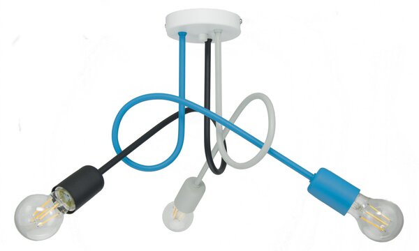 Light for home - Závěsné svítidlo 1001/3M4 MONDO, 3xE27/60W, tyrkysová, černá, šedá, 3x60W, E27, tyrkysová, černá, šedá
