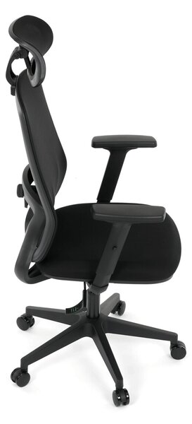 Ergonomická kancelářská židle VEBRUA - černá síťovina