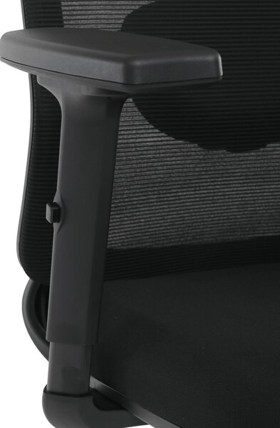 Ergonomická kancelářská židle VEBRUA - černá síťovina