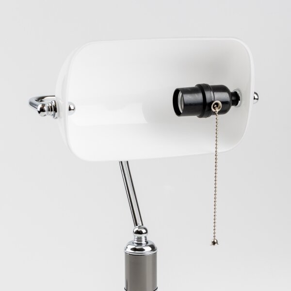 Brilagi - Stolní lampa BANK OFFICE 1xE27/60W/230V černá/stříbrná/bílá