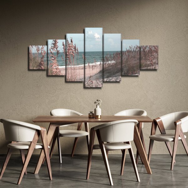 Obraz - Růžová pláž (210x100 cm)