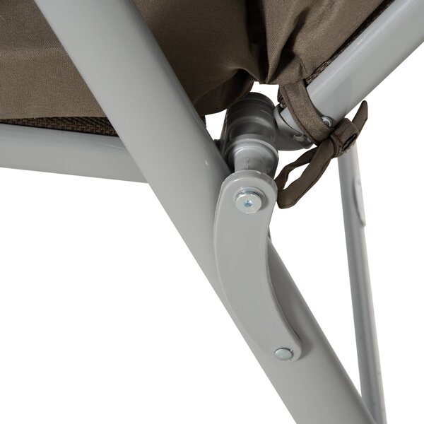 Skládací sluneční lehátko Outsunny s polštářem na hlavu, relaxační lehátko s 7 pozicemi nastavitelného opěradla, až do 165 kg, pro zahradu, dovolenou