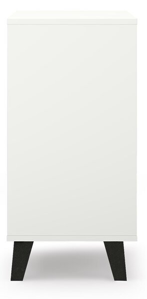Topeshop SCANDI 3S BIEL, Bílá, 3 zásuvka/zásuvek, Středně-hustotní sklolaminát (MDF), Dřevotřískové desky, Dřevo, Moderní, 700 mm, 390 mm