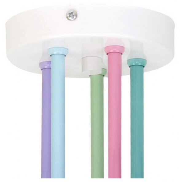 Light for home - Závěsné svítidlo 1001/5MP1 MONDO, 5xE27/60W, růžová, tyrkysová, akvamarínová, fialová, modrá, 5xE27/60W, E27, růžová, tyrkysová, akvamarínová, fialová, modrá