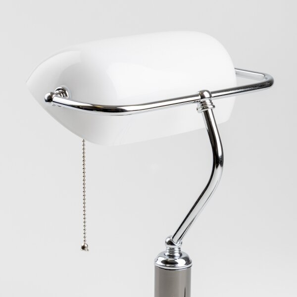 Brilagi - Stolní lampa BANK OFFICE 1xE27/60W/230V černá/stříbrná/bílá