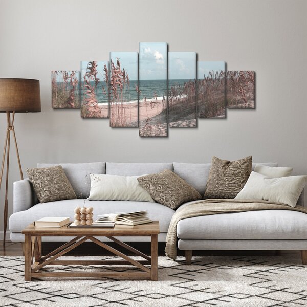 Obraz - Růžová pláž (210x100 cm)