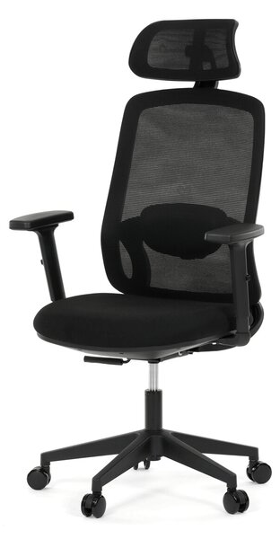 Ergonomická kancelářská židle VEBRUA - černá síťovina