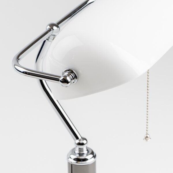 Brilagi - Stolní lampa BANK OFFICE 1xE27/60W/230V černá/stříbrná/bílá